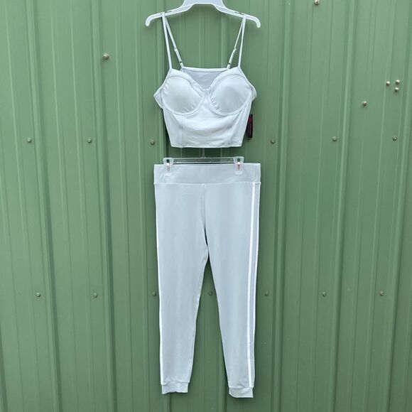 Women’s Juniors Active Comfy Lounge Bustier Tank & Leggings Set 2-Piece Size e L - Picture 1 of 7